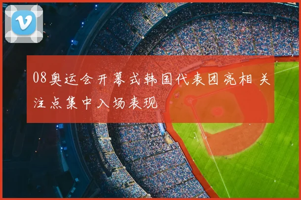 08奥运会开幕式韩国代表团亮相 关注点集中入场表现